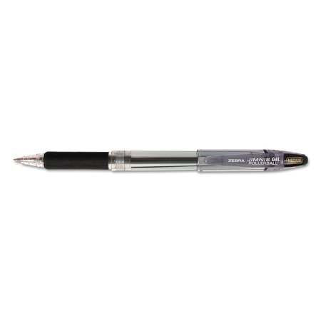 ZEBRA PEN Roller Ball Gel Pen, Black, Medium, PK12 44110